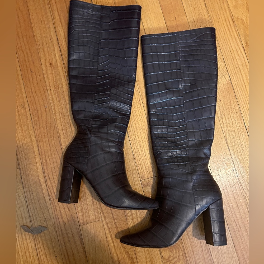 Knee high brown halogen boots